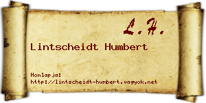 Lintscheidt Humbert névjegykártya
